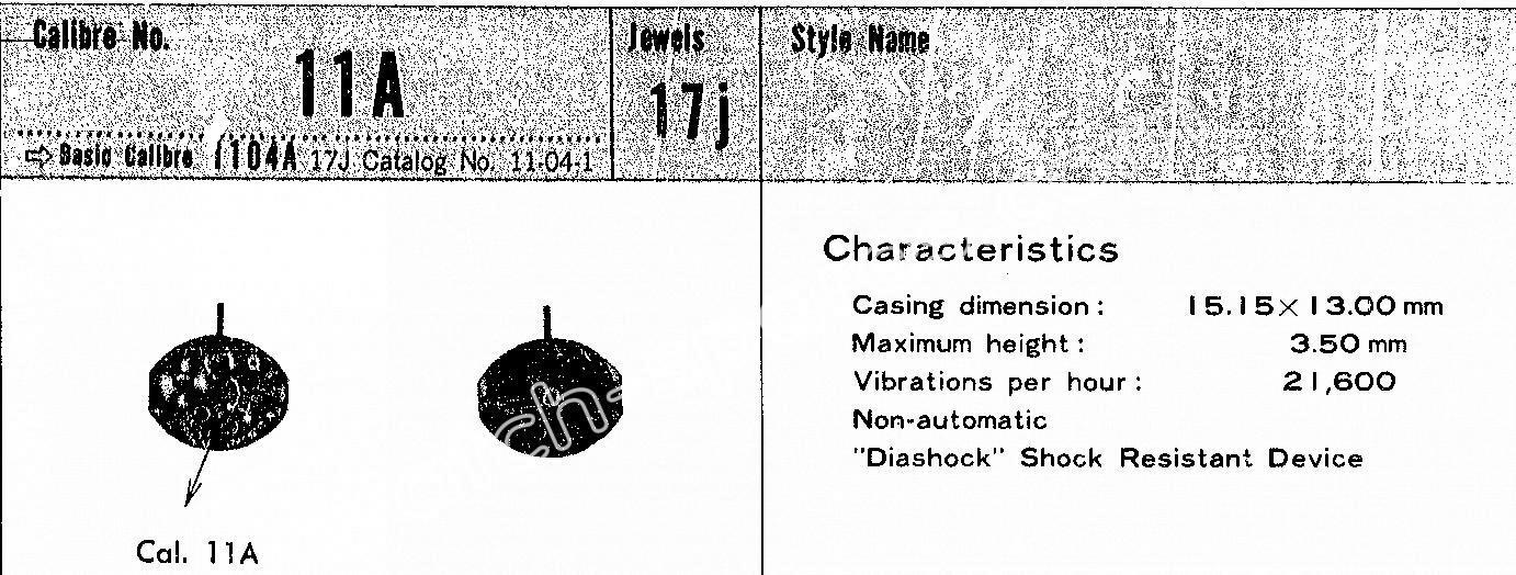 SEIKO 11A - watch-spares.com